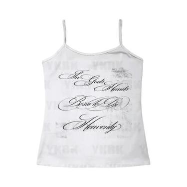 Imagem de Camiseta Cropped Feminina Y2K Punk Gótica De Manga Longa Vintage Casua