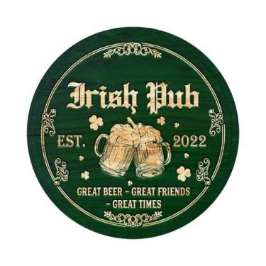 Imagem de Placa Decorativa De Madeira Estilo Retrô Com Trevo Da Sorte Para O Dia