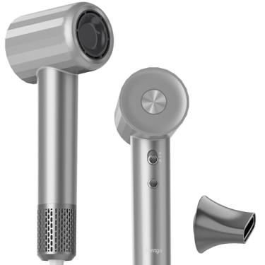 Imagem de FENTGO Secador de cabelo negativo iônico de alta velocidade, secador profissional sem escovas para secagem rápida, controle térmico de 2 velocidades e 4 temperaturas, secador de cabelo leve e