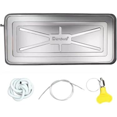 Imagem de Bandeja coletora de ar condicionado de aço inoxidável - Bandeja de drenagem condensada durável para janelas AC e mini unidades divididas (tubo de água de 1-1,5p, 5m) - Evita danos causados pela água