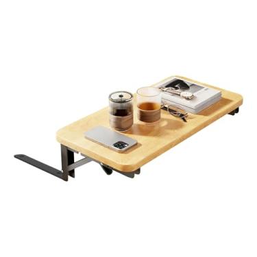 Imagem de Mesa de cabeceira, bandeja organizadora dobrável antiderrapante, mesa de armazenamento de cabeceira | para aluguel de apartamento, faculdade, escola, casa, hotel, restaurante