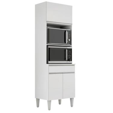Imagem de Torre Quente Para Forno E Microondas 202x61cm Andreia Branco Reajl Moveis Branco