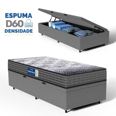 Imagem de Cama Box Baú com Colchão de Espuma D60 Double Face Guarda Costas Comfort Force Probel Solteiro 88cm