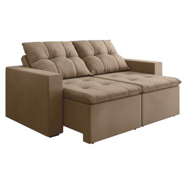 Imagem de Sofá Retrátil e Reclinável 3 Lugares 2m Veludo Damasco