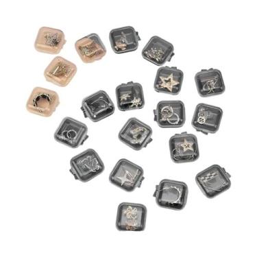 Imagem de Mini Caixas De Armazenamento De Joias Em PP Quadradas Com Compartiment