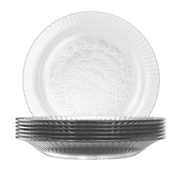 Imagem de Prato Fundo de Vidro Duralex Primavera 22,4cm 6 Unidades - Nadir 5831