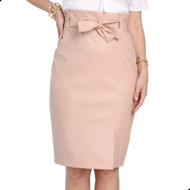Imagem de Saia material sintético Evangélica Com Lacinho Tamanho:MCor:Bege - Loo