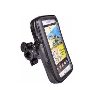 Imagem de Suporte Porta Celular Gps Guidão Bike Moto Com Capa - Universal