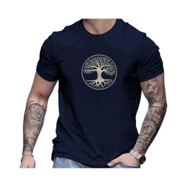 Imagem de Camiseta Esportiva Masculina De Verão Em Algodão Com Estampa De Pinhei