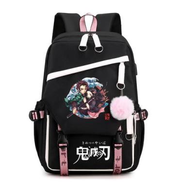 Imagem de Mochila escolar Demons Slayers Anime para crianças - yiweisai