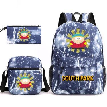Imagem de Conjunto de mochilas escolares South Parks Erics Cartmans Nylon Kids -