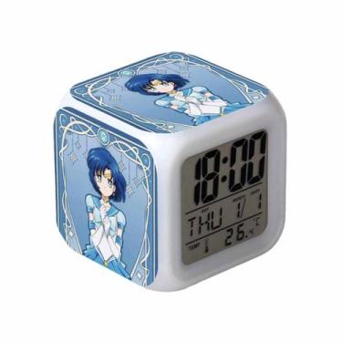 Imagem de Despertador digital LED Sailors Moons Square 8x8x8cm - yiweisai