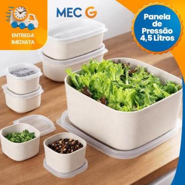 Imagem de Kit 7 Potes com Tampa de Plástico Tramontina Super Vedação Para Alimen