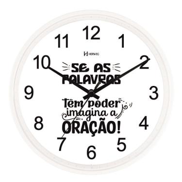 Imagem de Relógio De Parede Herweg Ref: 660147-021 Branco Oração