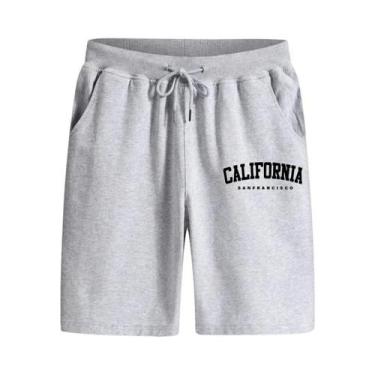 Imagem de Bermudas Masculinas De Verão Com Estampa Califórnia, De Alta Qualidade