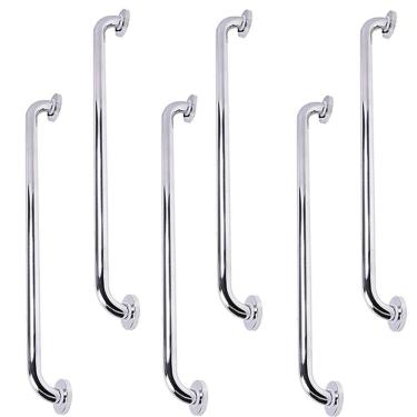 Imagem de Barra de Apoio Alca 80cm kit 6 Uni Acessibilidade Idoso Cadeirante Deficiente Box Banheiro Corrimao Seguranca Corredor