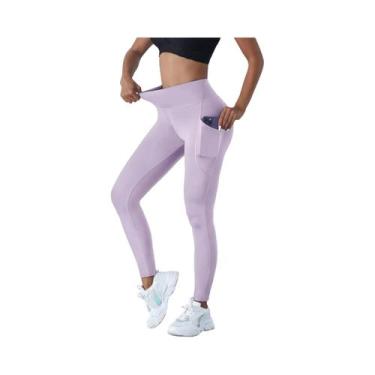 Imagem de Leggings De Yoga Femininas De Cintura Alta Com Controle De Barriga E B