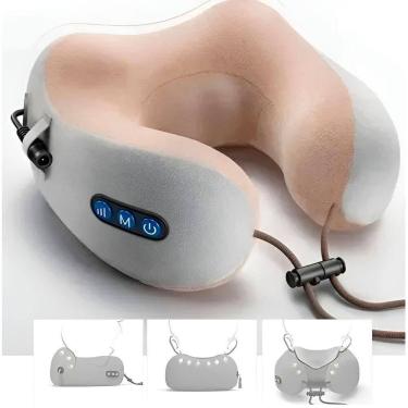 Imagem de Travesseiro Almofada Massagem Pescoço Alivia Tensão - Seu Massagista Pessoal Portátil