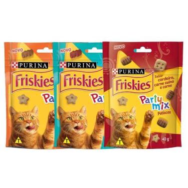 Imagem de Kit friskies party mix para gatos 3 sabores - Purina nestlé