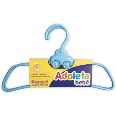 Imagem de Kit bebe  adoleta  infantil cabide  com 10 unidades, Azul