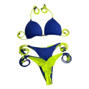 Imagem de Biquini Ds Empina Bumbum Calcinha Dupla Face Bojo - Meu Biquíni, Azul,