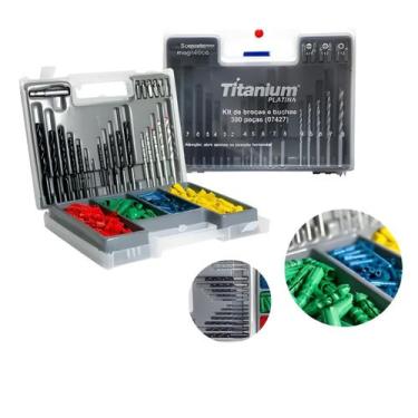 Imagem de Kit Completo 300 Peças Max Drill Titanium  Brocas, Soquetes, Bits e Bu