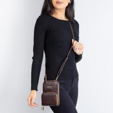 Imagem de Carteira bag feminina de couro liso Ingrid-Feminino