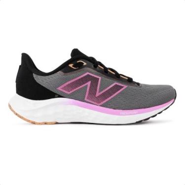 Imagem de Tênis New Balance  Fresh Foam Arishi V4 Feminino, 37, Cinza, Rosa