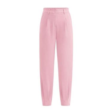 Imagem de Calça PRETTYGARDEN 2025 Cintura Alta Rosa XXL