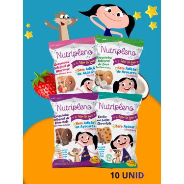 Imagem de Kit 10 Biscoitos Zero Açúcar Show da Luna Sem Glúten, Sem Leite, Sem Ovos Nutripleno - 30 gramas