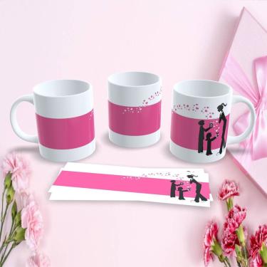 Imagem de Caneca de Porcelana 325ML Mães Estampa 120 para Presente Dia das Mães Decorada Apta Mic...
