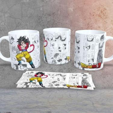 Imagem de Caneca Porcelana 325ML Dragon Ball Estampa 10 Branco Uso em Micro-onda