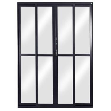 Imagem de Porta Correr 4 Folhas Móveis Central Topsul 210x200cm Esquadrisul