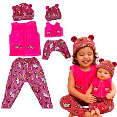 Imagem de Roupa Bebe Reborn Conjunto Mãe Filha Mamãe Reborn Tamanho 6