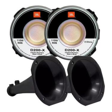 Imagem de Kit 2 Drivers Jbl Selenium D200X 110 Watts Rms + 2 Cornetas Longas LC1