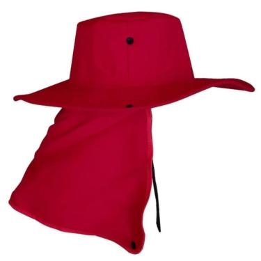 Imagem de Chapéu Pescador Australiano OEM Boné com Proteção 100% Poliéster Vermelho Tamanho Único...