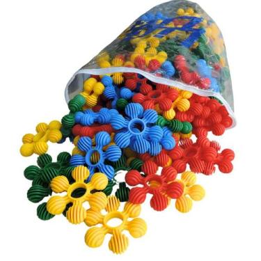 Imagem de Blocos de montar Kit Estrela Feliz com 150 peças - Lig Lig Brinquedos