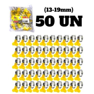 Imagem de Kit Abraçadeira Pacote 50 Unidades De Metal Com Fecho Borboleta Automo