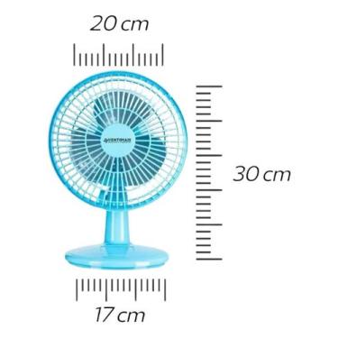 Imagem de Ventilador Mini Turbo Ventimais 20cm - Potência e Compacto 220V, Azul 