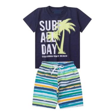 Imagem de Conjunto Infantil Masculino Verão Roupa Menino Short Juvenil - Click B