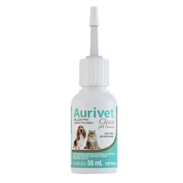 Imagem de Solução Otológica Aurivet Clean pH Neutro para Cães e Gatos com 50 ml 