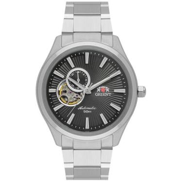 Imagem de Relogio orient automatico cinza metal prata nh3ss005 g1sx, PRATA