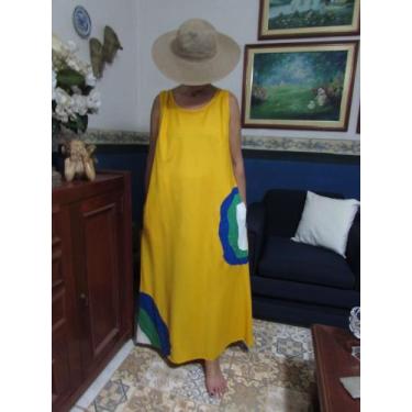 Imagem de BB4 Vestido de Brim Brasil - Pimenta de Pano