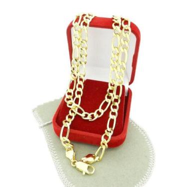 Imagem de Corrente Masculina 60cm 6mm Largura Folheada Ouro 18k CR120 - WNBIJOUT