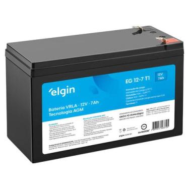 Imagem de Bateria selada vrla 12v eg12-seg t1 elgin alarme nobreak