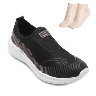 Imagem de Tênis Slip-On Kolosh PR e Meia KL26-E0421, Preto, Rosê, 34