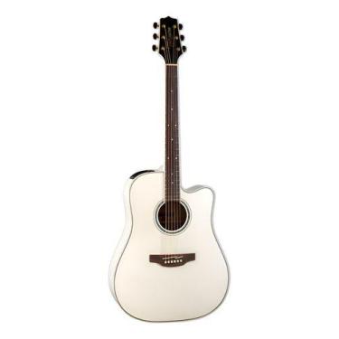 Imagem de Violão Takamine Aço Eletrico Gd37ce Pw Branco C/ Bag