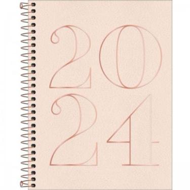 Imagem de Agenda executiva espiral diária 17,7 x 24 cm vanilla 2024 - Tilibra, M