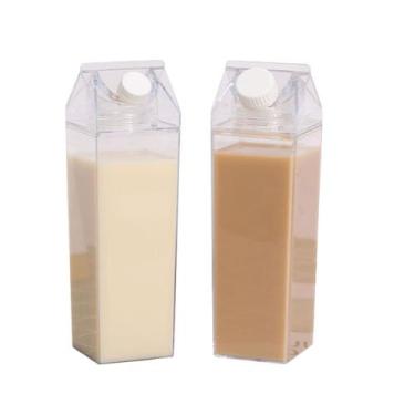 Imagem de Kit 2 Garrafa Bebida Transparente Creative 1000ml Suco Agua - Gira Com