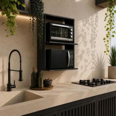 Imagem de Suporte para Microondas e Forno Nicho Suspenso Thai 60cm M12 - D'Rossi